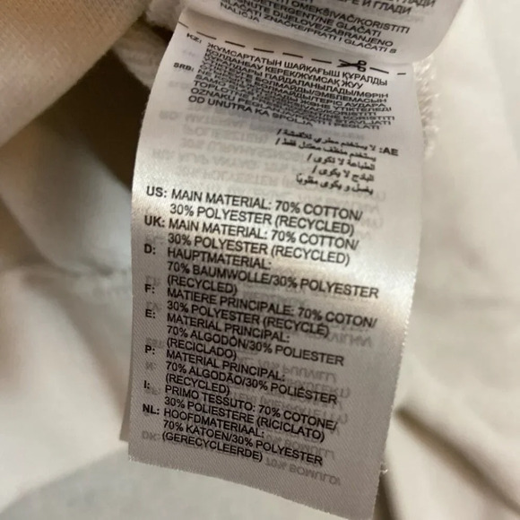 Adidas white cropped sweatshirt hoodie Sz M - Picture 11 of 16